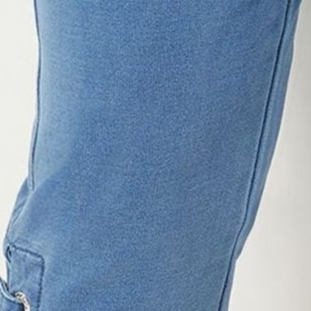 SUNNYLiFE Women's Pants Sz M DreamJeannes Pedal Pushers w Rhinest Blue A393434 - Picture 2 of 4